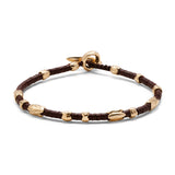 Dryp Bracelet | Brown | Yellow Gold