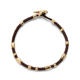 Dryp Bracelet | Brown | Yellow Gold