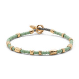 Dryp Bracelet | Mint Green | Yellow Gold