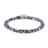 Percep Three Wrap Bracelet | Lapis | Sterling Silver