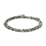 Percep Three Wrap Bracelet | Peridot | Sterling Silver