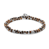 Percep Three Wrap Bracelet | Tiger Eye | Sterling Silver