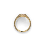 Sig Oval Ring | Pave | Cognac Diamonds | Yellow Gold