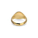 Sig Oval Ring | Pave | Cognac Diamonds | Yellow Gold