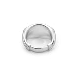 Stirrup Ring | Diamond Detail | Sterling Silver