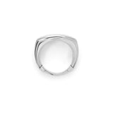 Stirrup Ring | Diamond Detail | Sterling Silver