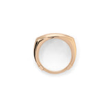 Stirrup Ring | White Diamond Detail | Yellow Gold