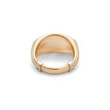 Stirrup Ring | White Diamond Detail | Yellow Gold