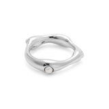 Warp Ring | White Pearl | Sterling Silver