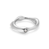 Warp Ring | White Pearl | Sterling Silver