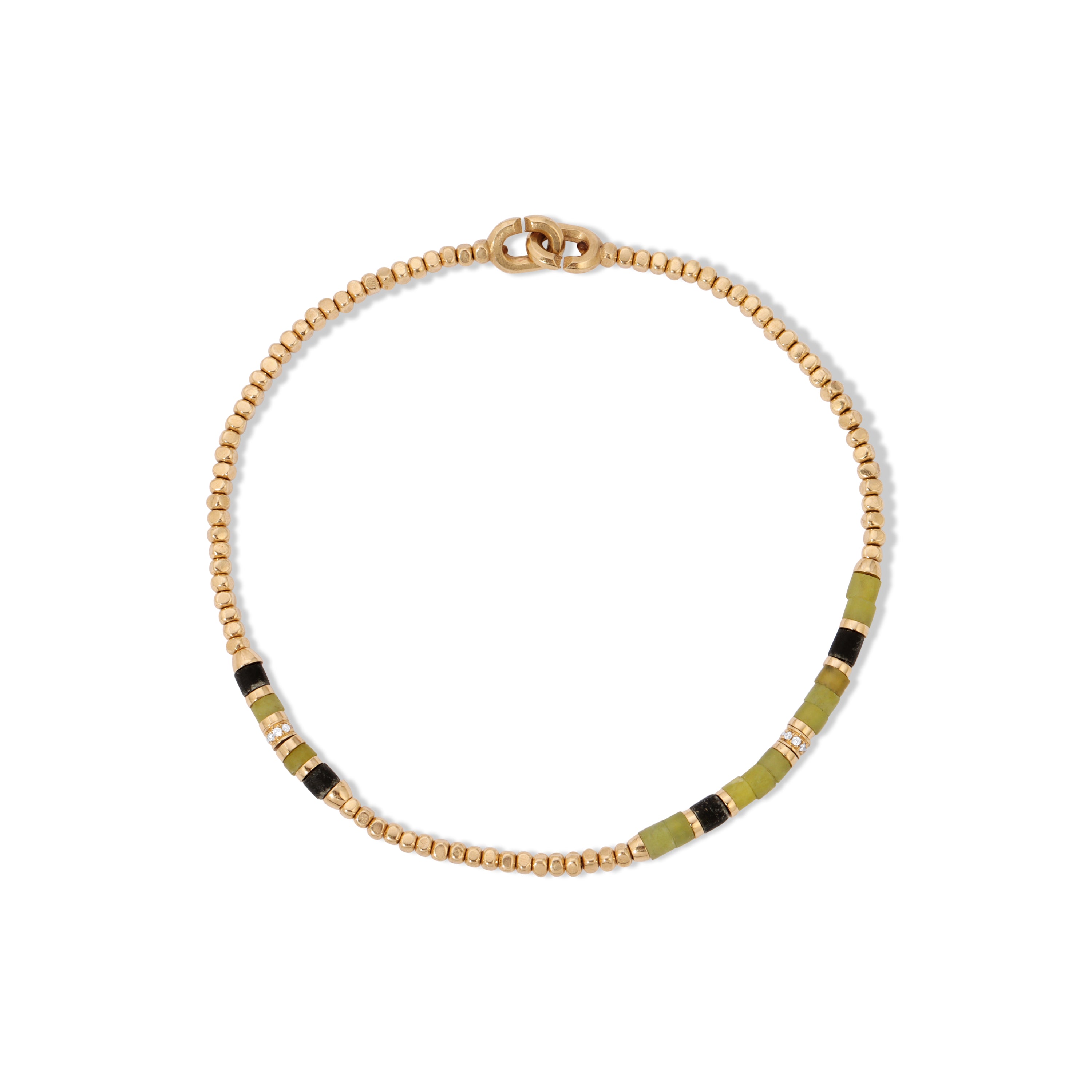 Cherish Bracelet | Afghan Jade I Yellow Gold XS / 6 Inches