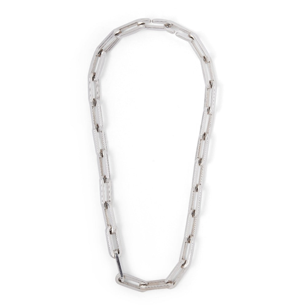 Off-White Silver XL Paperclip Necklace Off-White